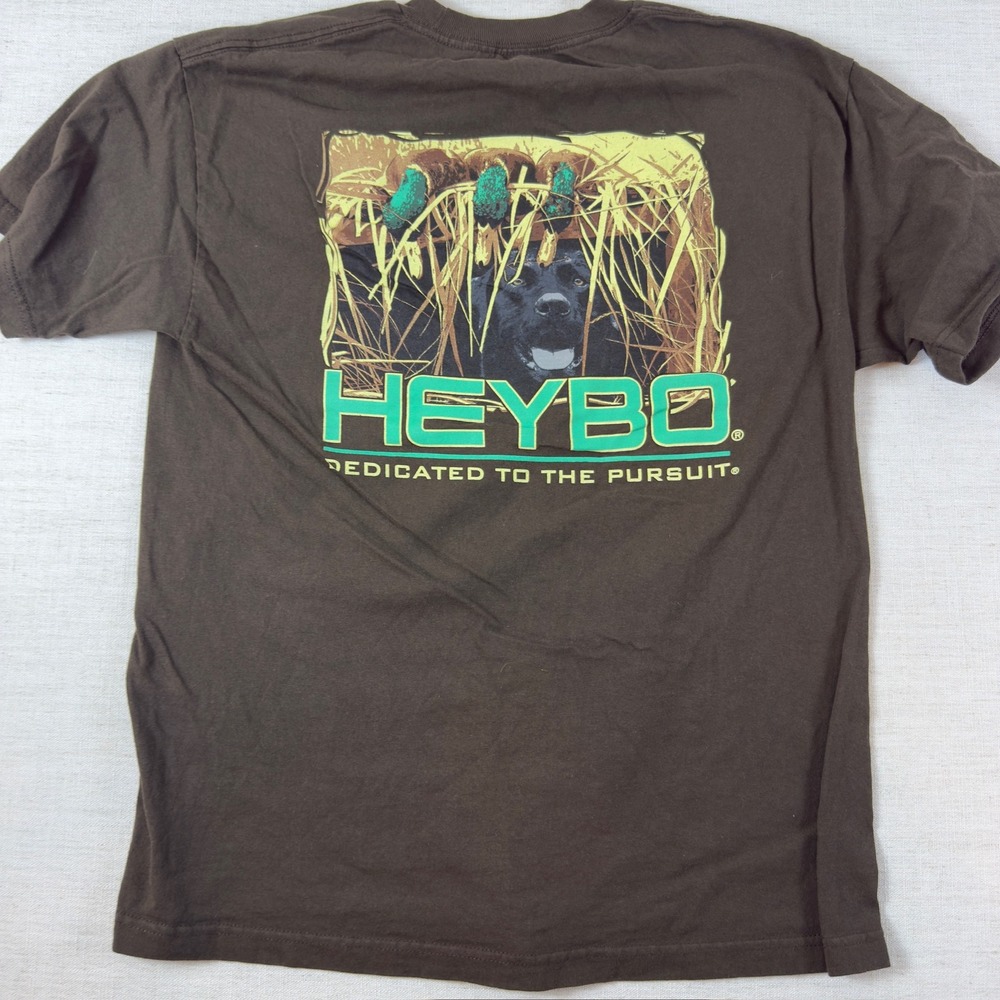 Heybo Outdoors Mens Brown Graphic T Shirt large Dedicated to the Pursuit Hunting